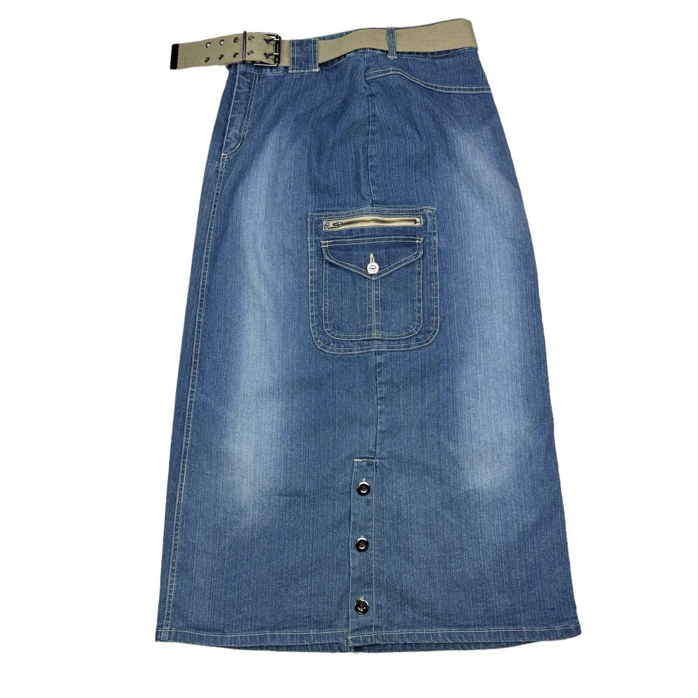 Vintage 2000s Y2K Too Hot Denim Skirt w/ Pockets - Women's 6